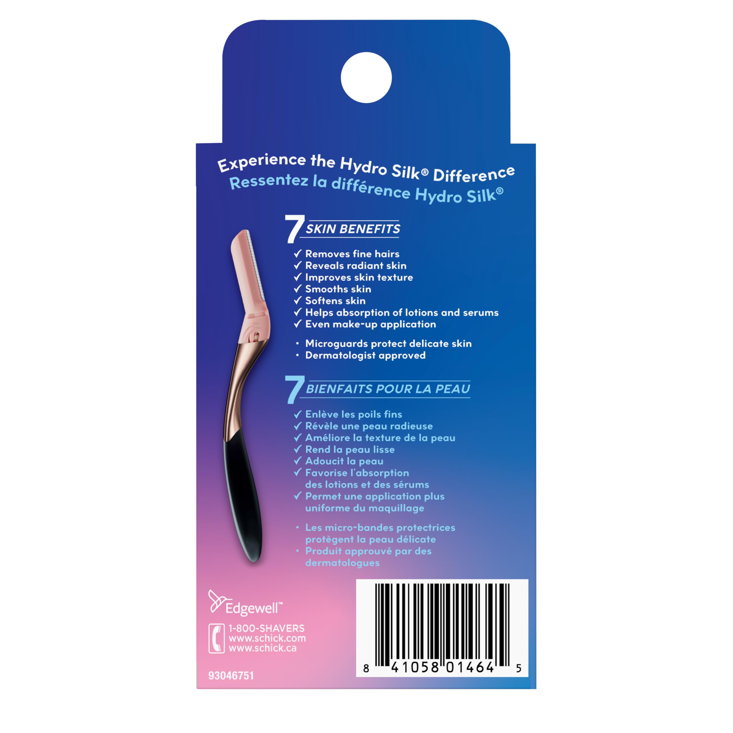 Schick Hydro Silk Dermaplaning Wand refill pack compatible with the wand.