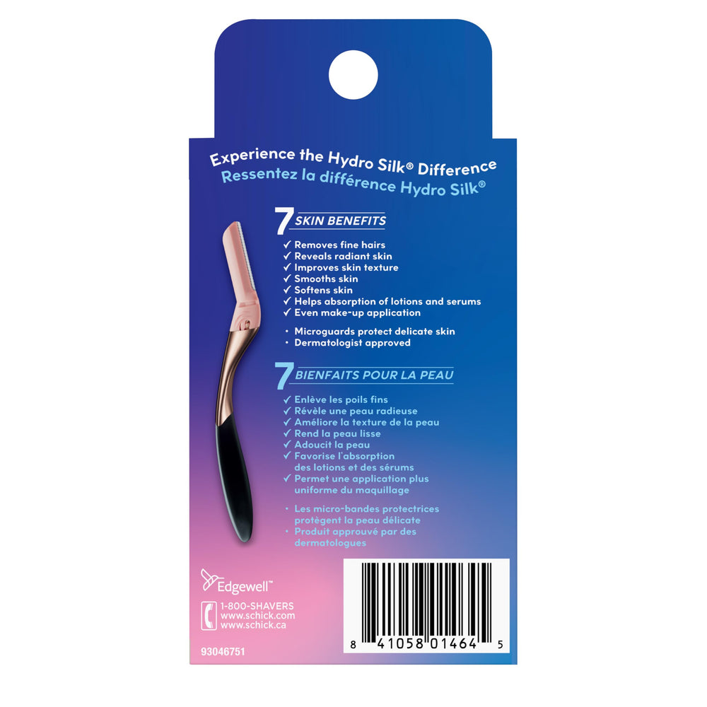 Schick Hydro Silk Dermaplaning Wand refill pack compatible with the wand.