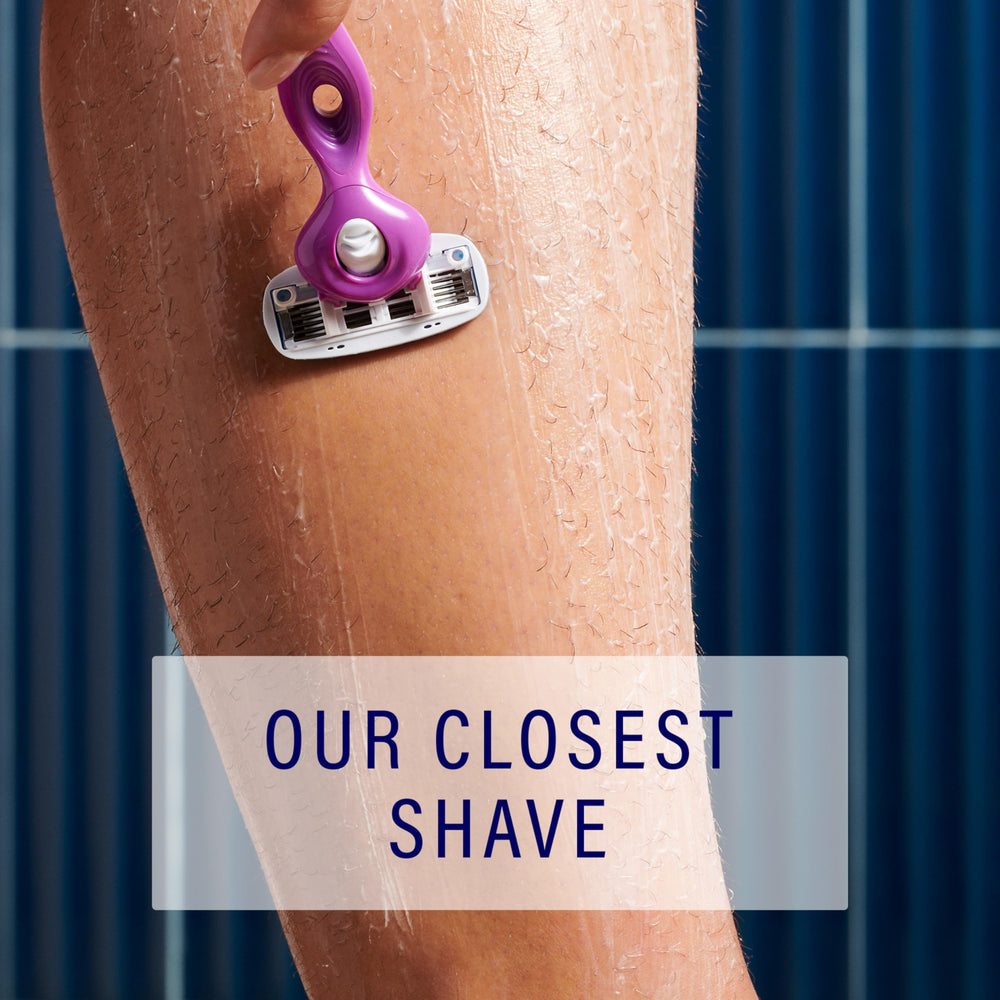 Schick Hydro Silk Hydra-Boost glide suggested for a smoother shave.