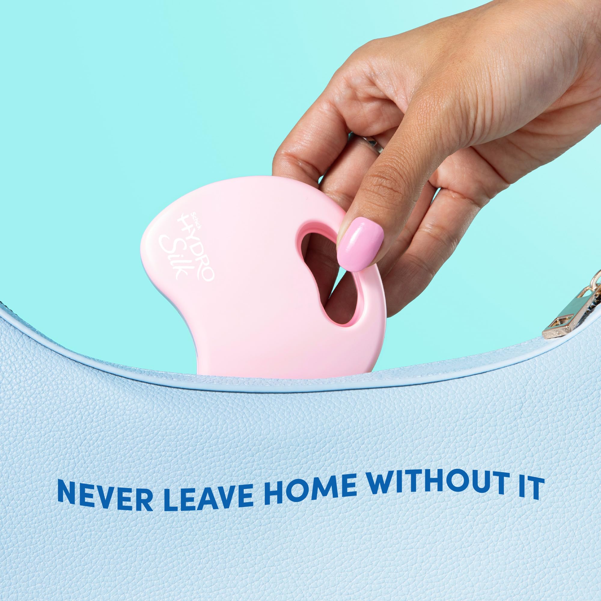 Case doubles as a vented shower stand for dry storage with Schick Hydro Silk Mini.