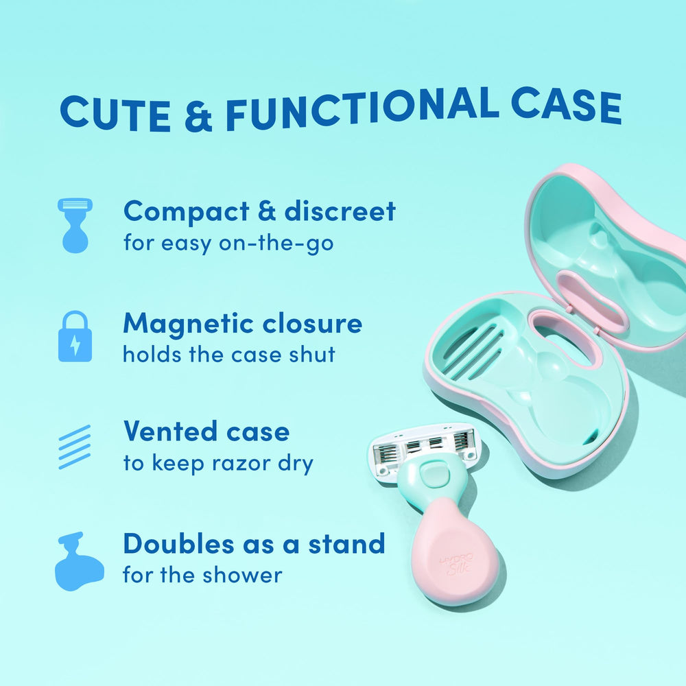 Purse-friendly design of Schick Hydro Silk Mini fits in bags and gym totes.