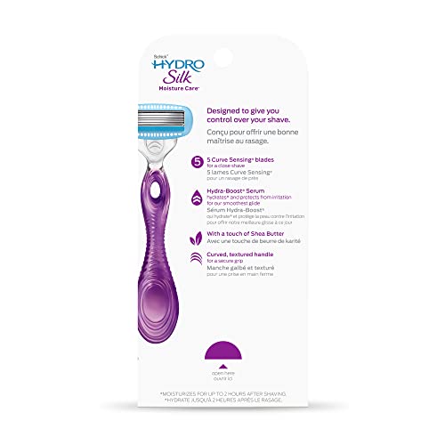 Schick Hydro Silk Moisture razor usage illustration in shower