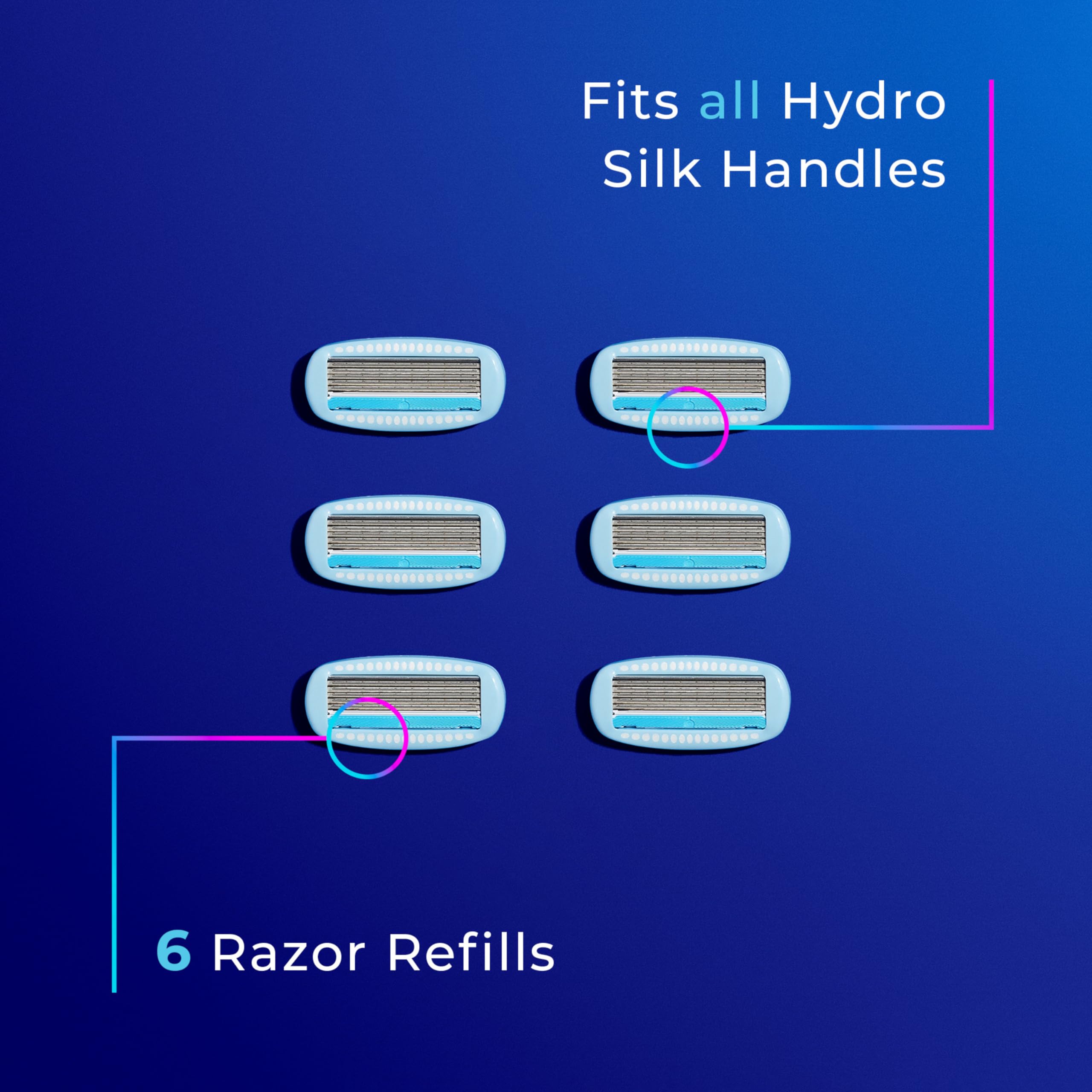 Schick Hydro Silk packaging with refills communicates convenience for daily use.