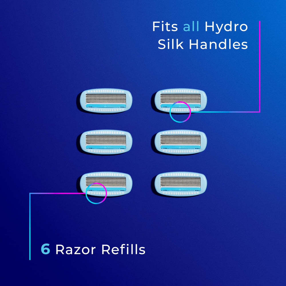 Schick Hydro Silk packaging with refills communicates convenience for daily use.