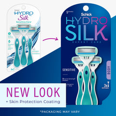 Schick Hydro Silk Sensitive razor with skin-protection coating reduces irritation