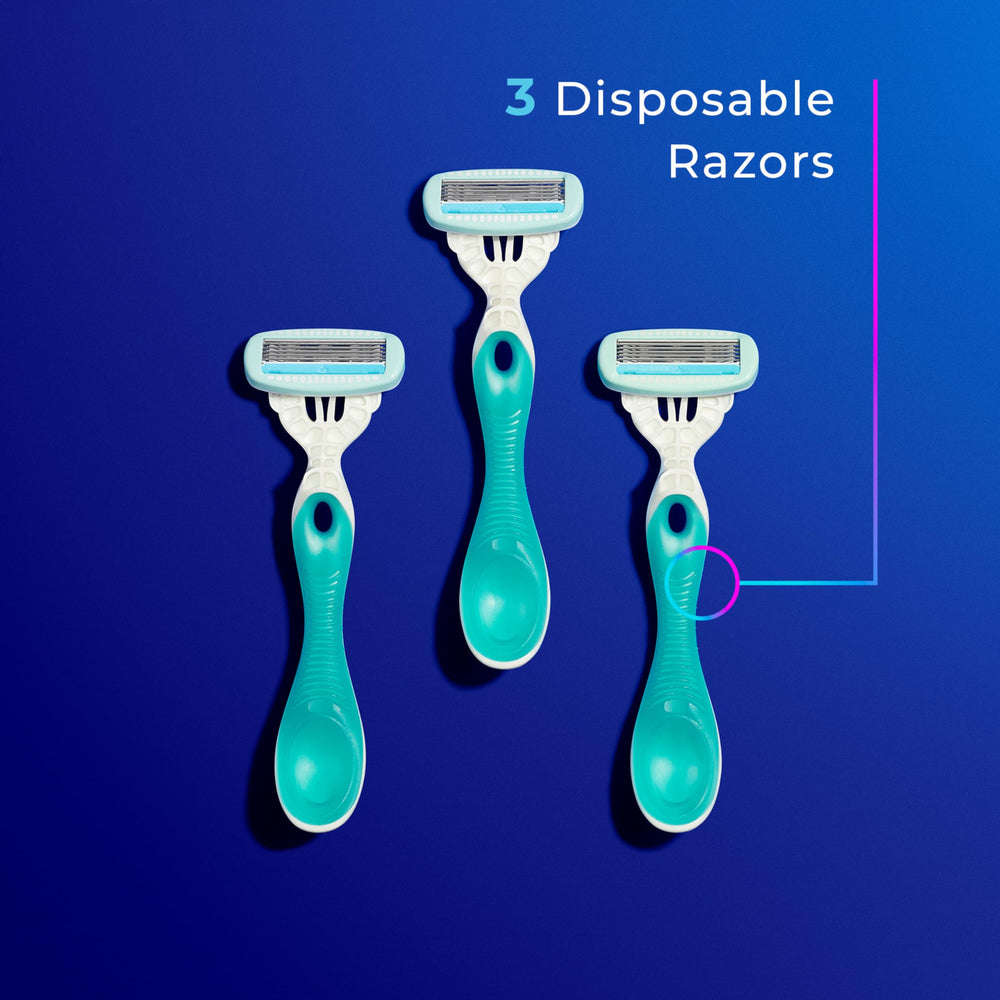 Hydration-focused glide from Hydro Silk Sensitive razor during shave