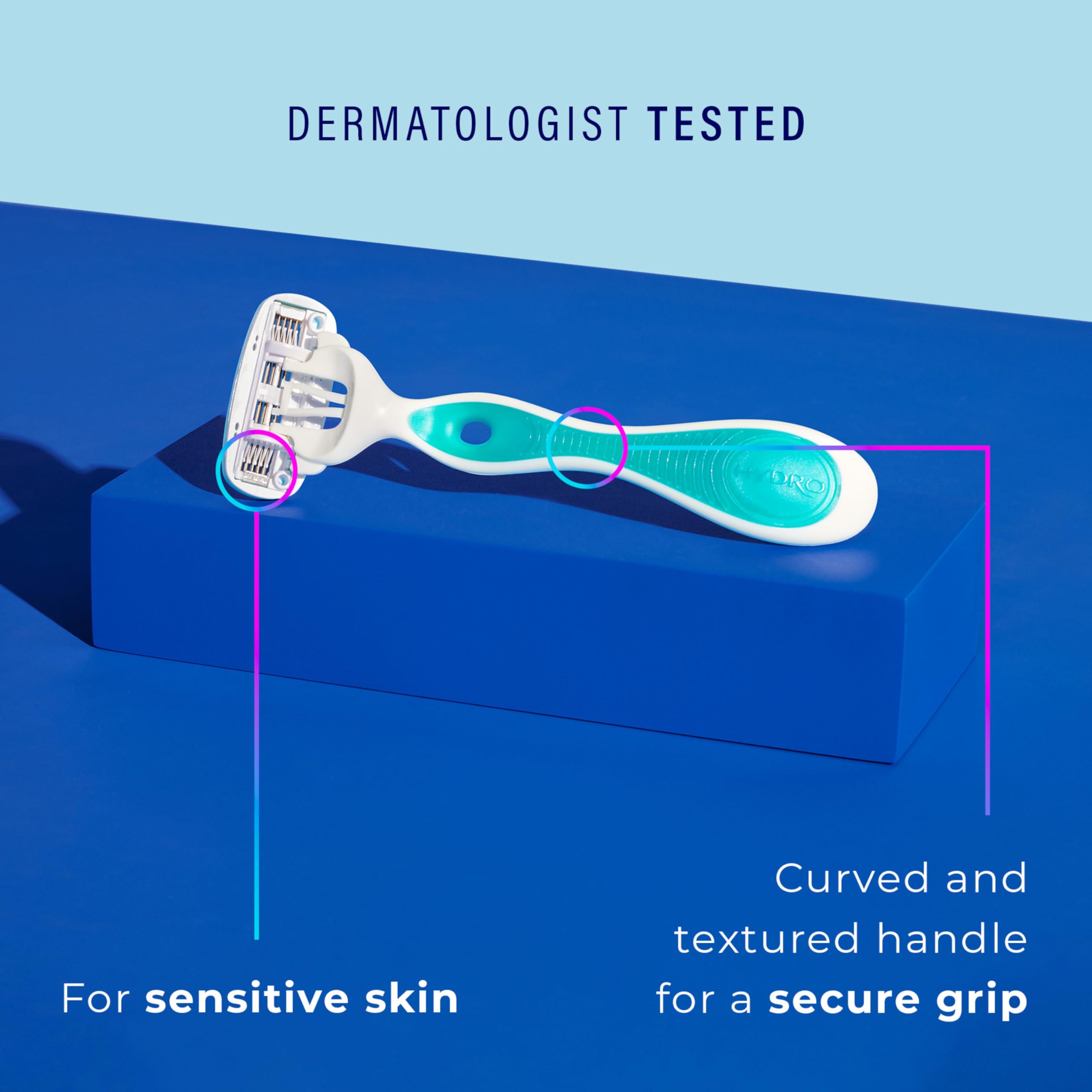 Schick Hydro Silk Sensitive travel razor designed for on-the-go grooming.