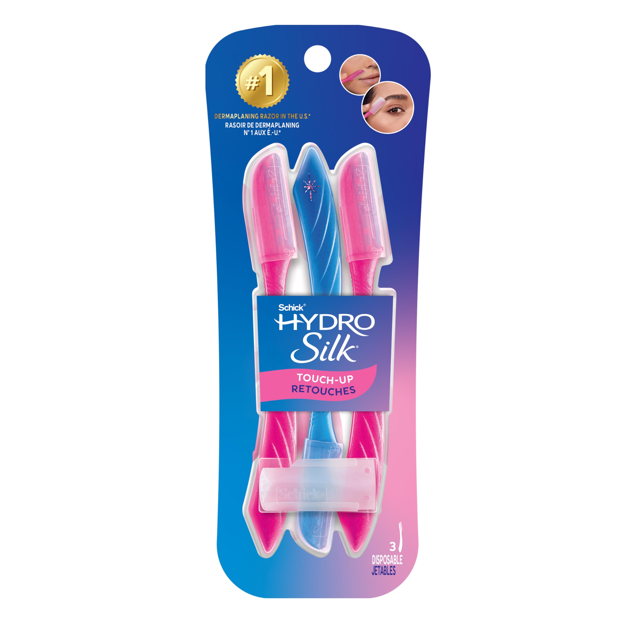 Schick Hydro Silk Touch-Up dermaplaning tool for precise, gentle facial exfoliation
