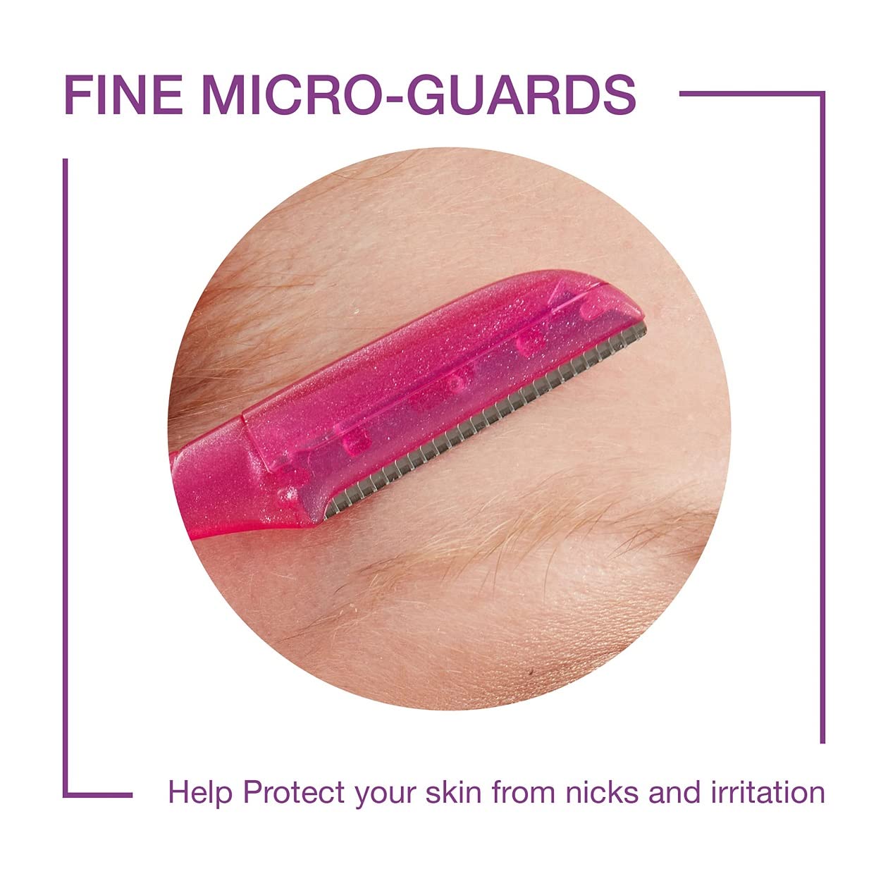 Schick Hydro Silk Touch-Up uses fine micro-guards to protect delicate skin.