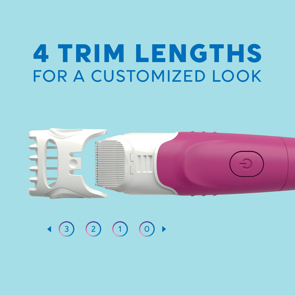Schick Hydro Silk TrimStyle adjustable length settings for tailored trims