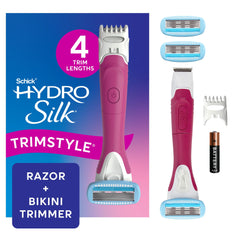 Schick Hydro Silk TrimStyle handle with waterproof grip for durable use