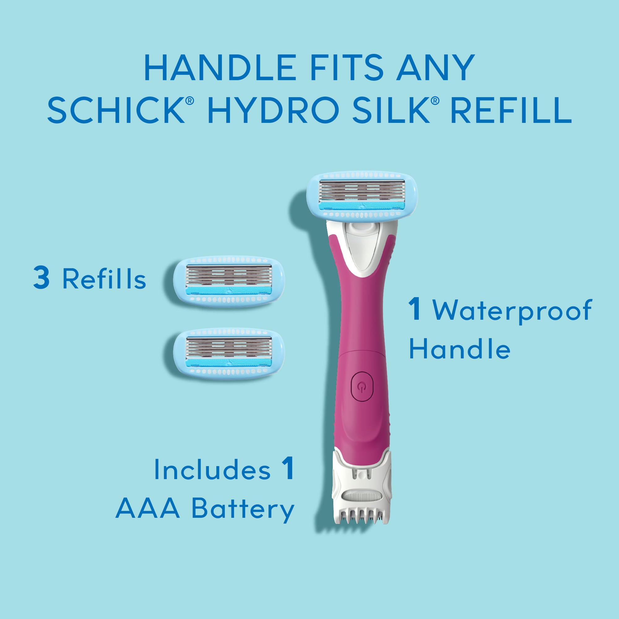 Schick Hydro Silk TrimStyle waterproof design for shower use