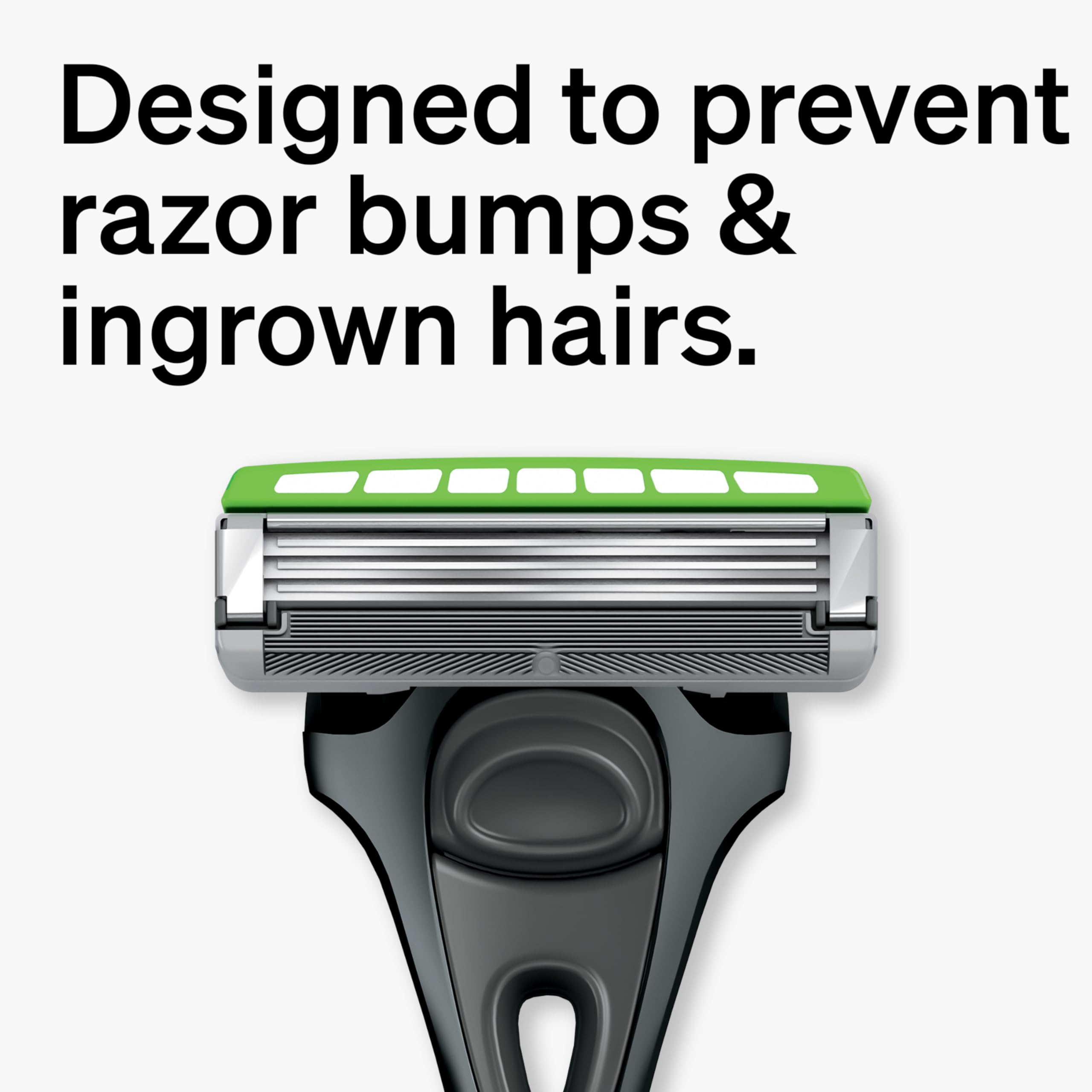 Schick Hydro Ultra Sensitive blades closeup with Skin Guards protecting against irritation.