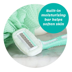Schick Intuition aloe-infused razor emphasizing skin-friendly sensation.