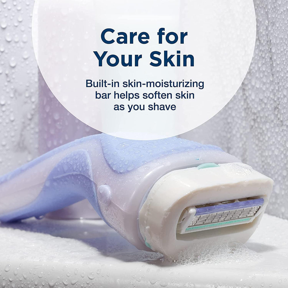 Coconut milk and almond oil in Schick Intuition Pure Nourishment for skin conditioning