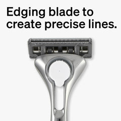 Schick Quattro lubricating strip with Aloe, Vitamin E, B5 for smooth glide.