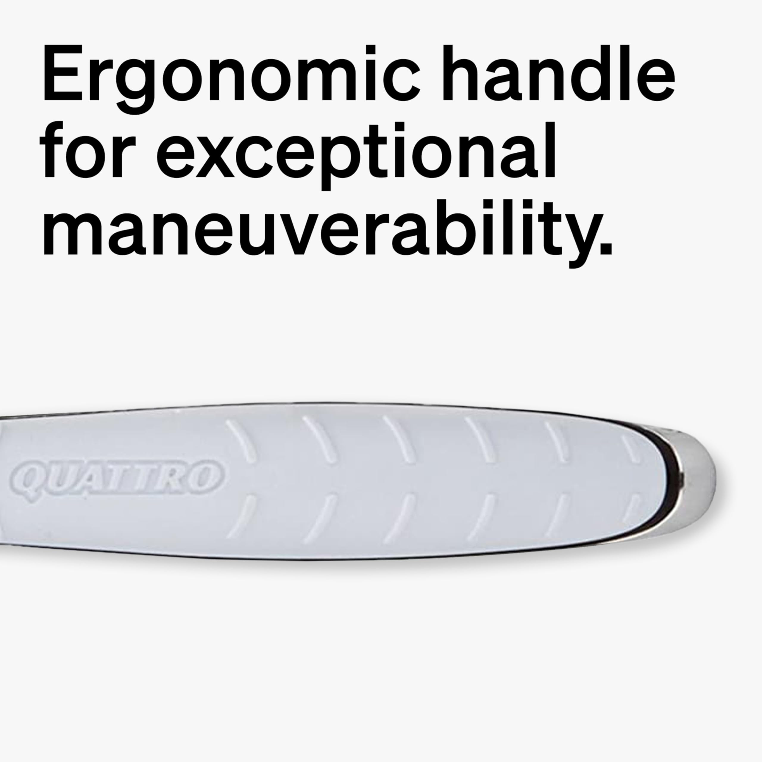 Schick Quattro Titanium ergonomic design supports natural hand position.