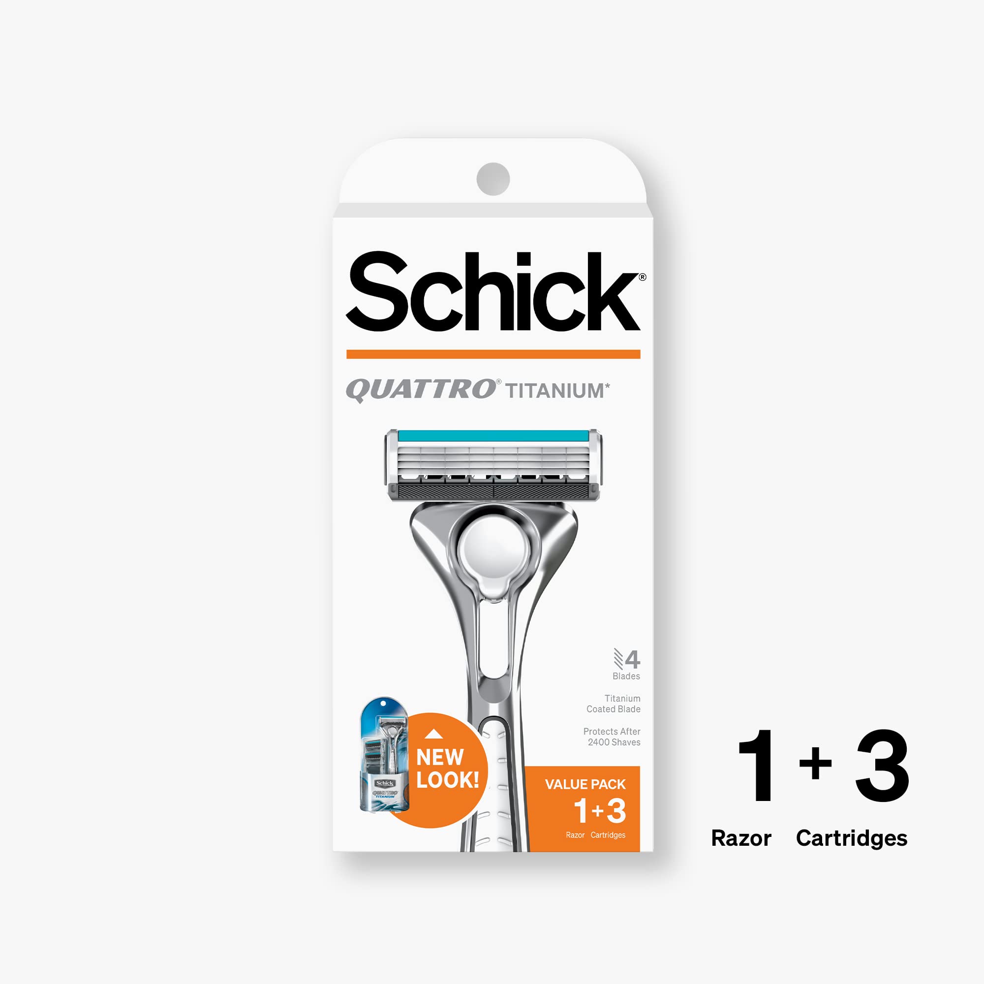 Schick Quattro Titanium Razor ideal for daily stubble with consistent results.