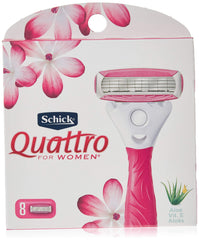 Schick Quattro for Women refill with 8 blades for a close shave on curves.