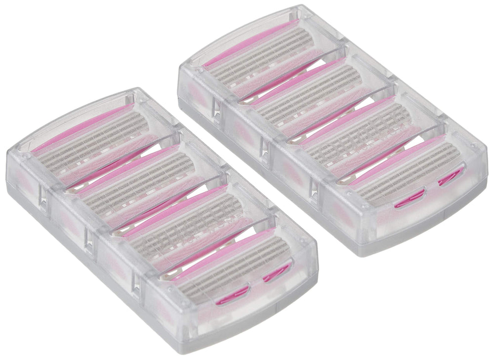 Schick Quattro for Women refill featuring pivoting head to follow body contours for precision.