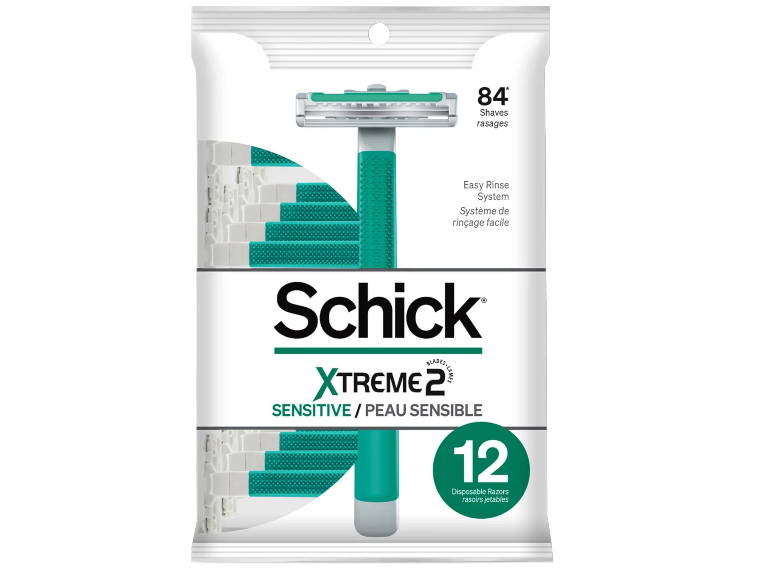 Schick Slim Twin ST 2 razors in a pack offering a smooth shave for men.