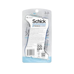 Schick Xtreme 3 Duo Comfort razor features Aloe lubricating strip for skin comfort.