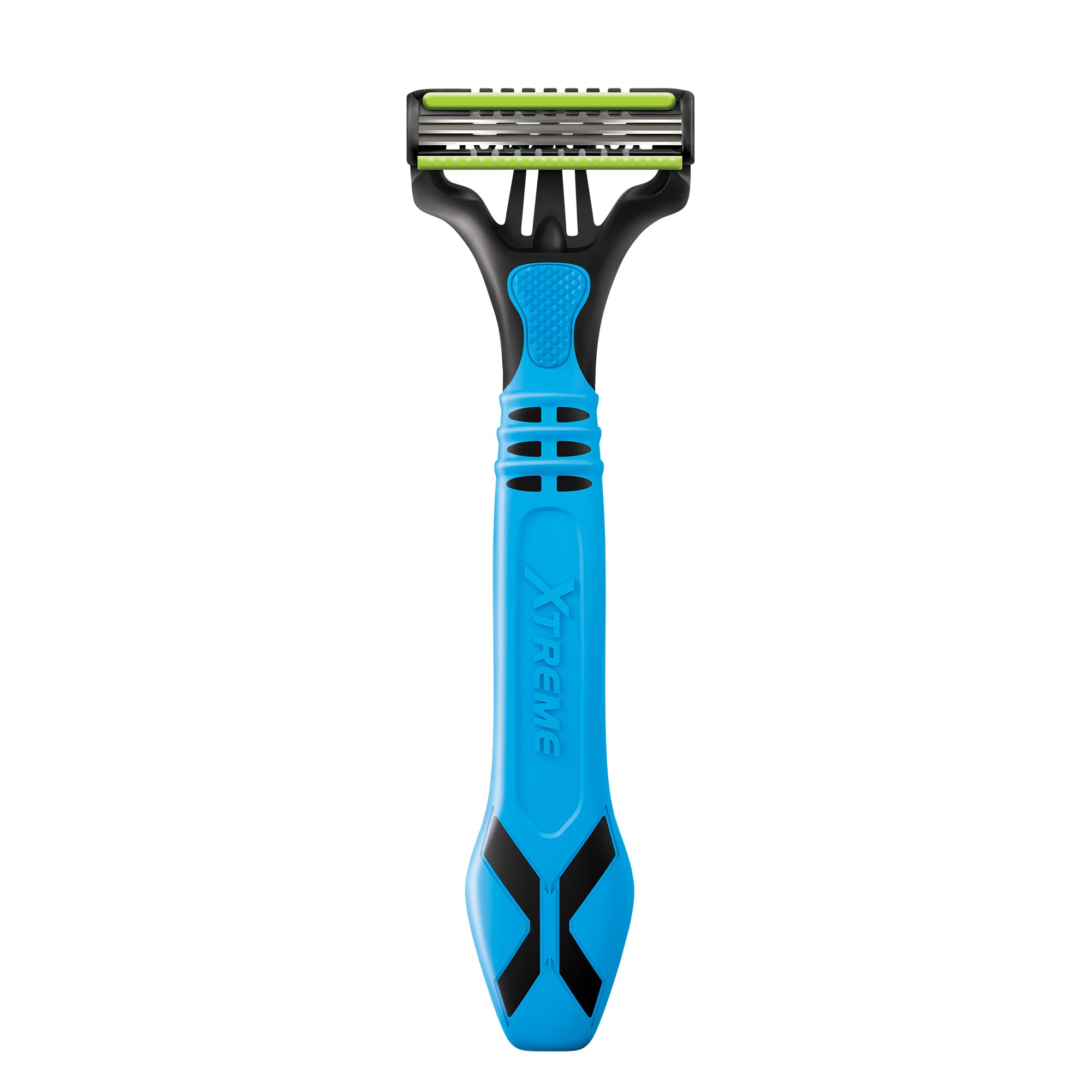 Schick Xtreme 3 Duo Comfort razor easy rinse design helps prevent blade clogging.
