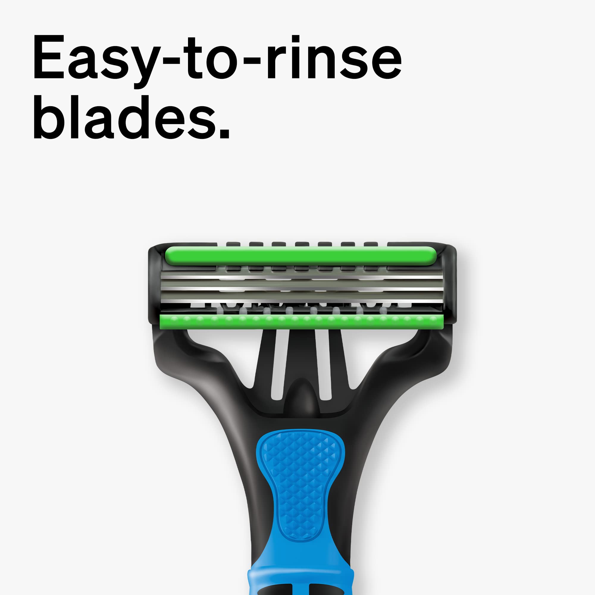 Schick Xtreme 3 Duo Comfort ergonomic grip for stable shaving.