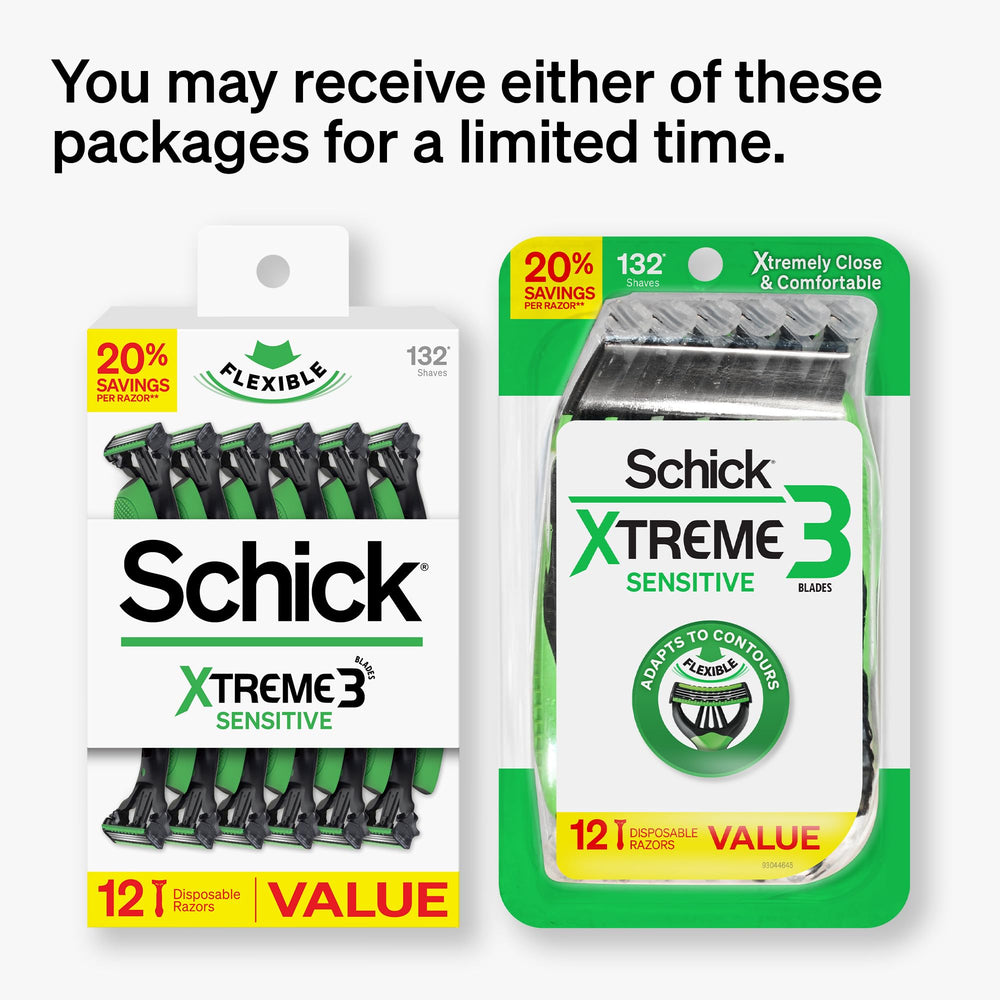 Schick Xtreme3 ergonomic no-slip handle provides steady grip