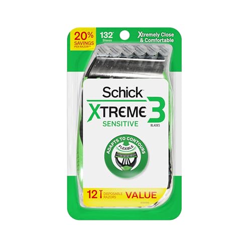 Schick Xtreme3 pack shot 12ct highlighting value and convenience