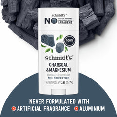 Schmidt's desodorante sin aluminio, opción vegana respetuosa con la piel.