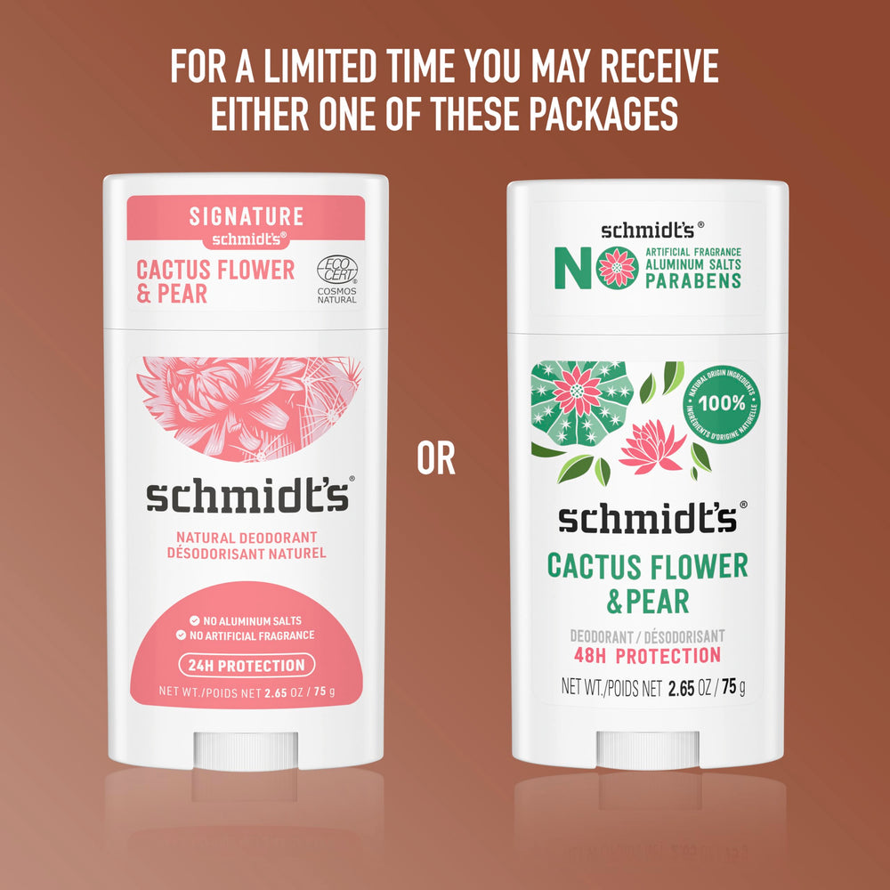 Schmidt's 2-count packaging suitable for travel or home use.