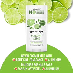 Schmidt's Bergamot & Lime natural fragrance emphasizes plant-based oils and essential oils