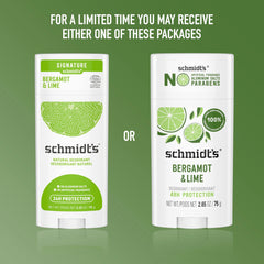 Schmidt's Bergamot & Lime vegan and cruelty-free certifications featured.