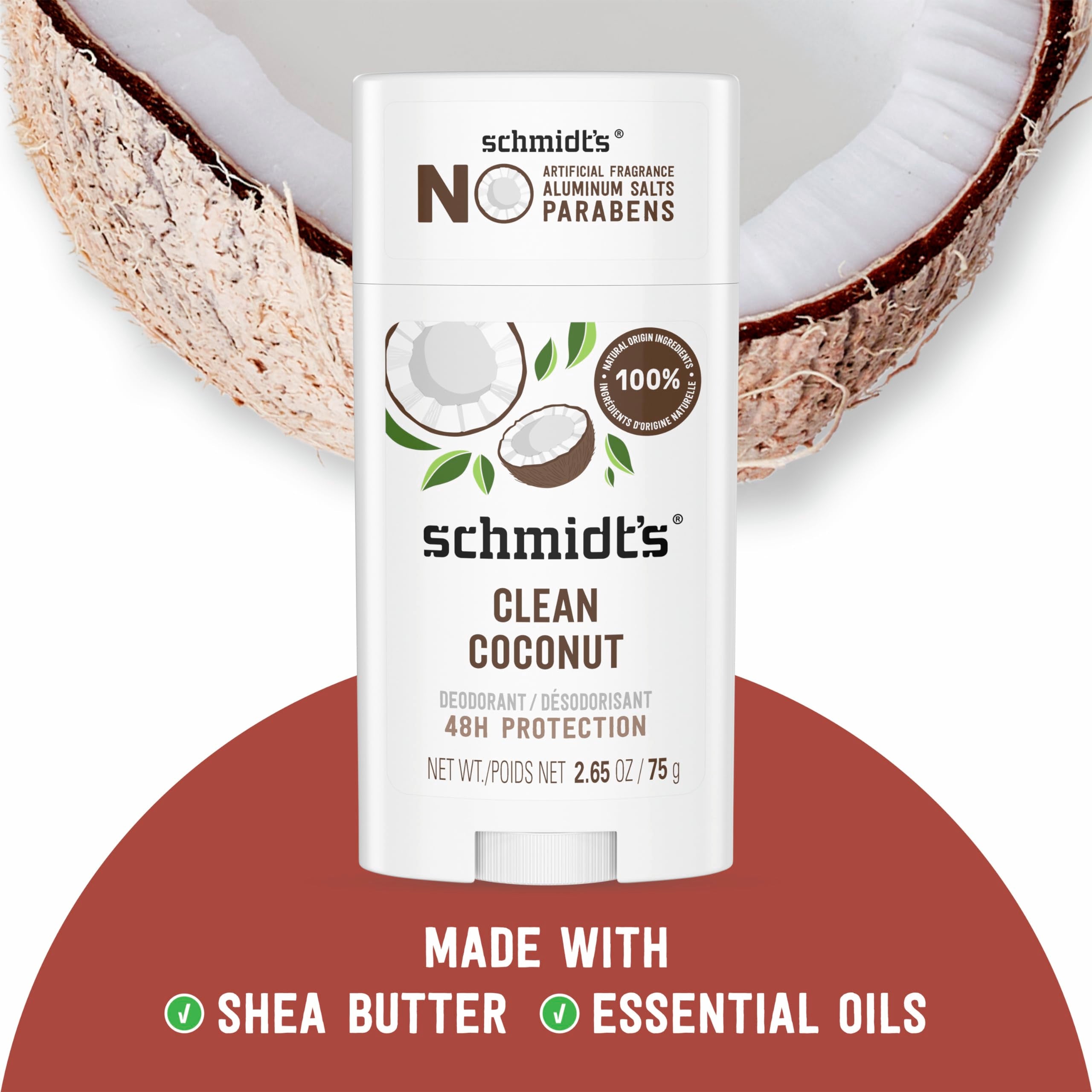 Schmidt's Clean Coconut notas de coco y vainilla para una sensación fresca.