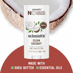 Schmidt's Clean Coconut notas de coco y vainilla para una sensación fresca.