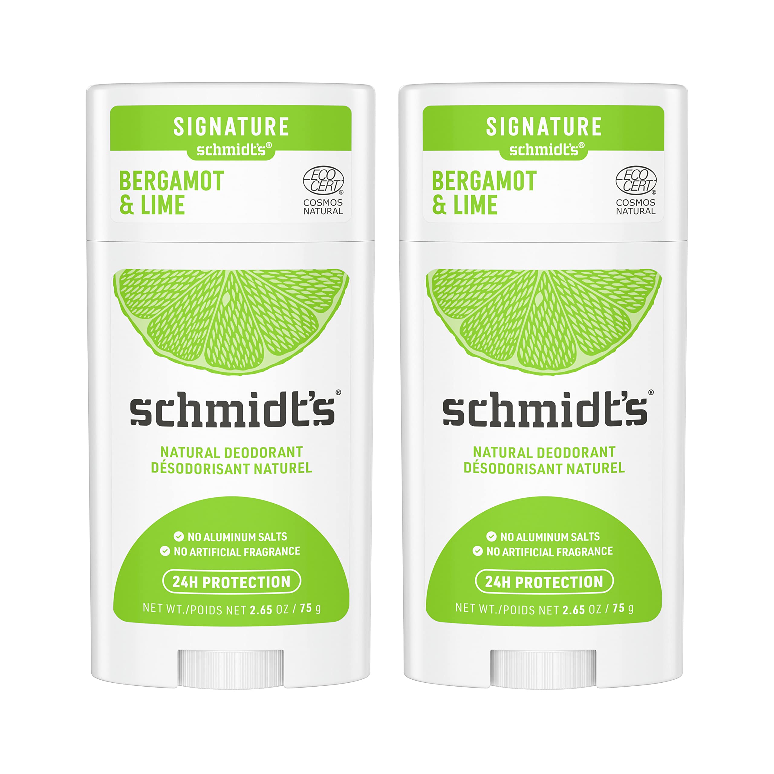 Schmidt's Bergamot y Lima, barra natural, protección de 24 horas.