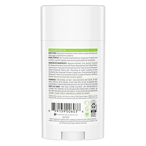 Schmidt's Bergamot y Lima, envase compacto, ideal para viaje.