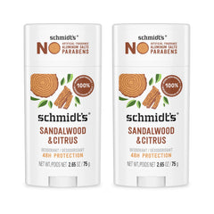 Schmidt's desodorante sin aluminio con Sándalo Cítrico para uso diario.