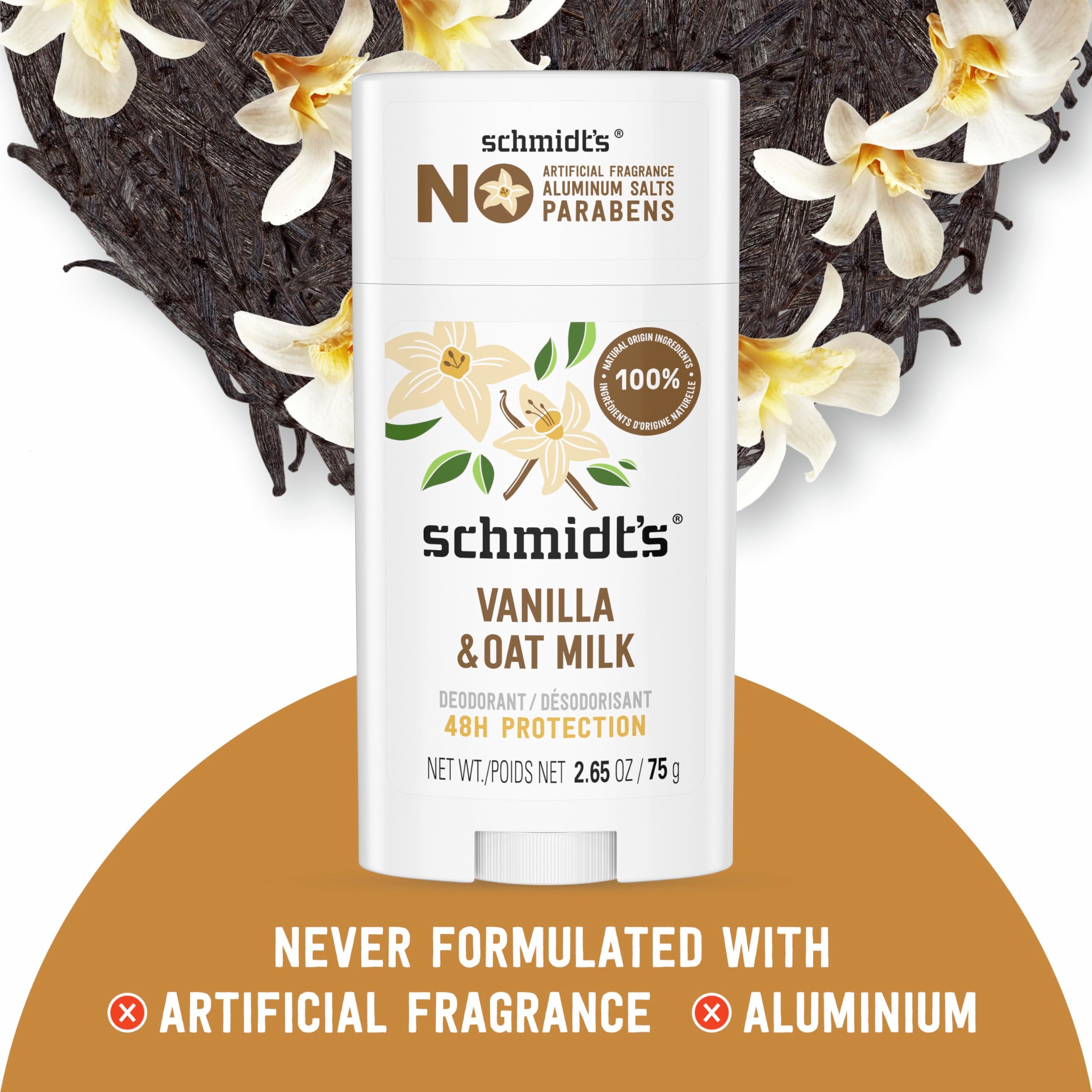 Schmidt’s desodorante vainilla y leche de avena, envase sostenible facilita usar la cantidad adecuada.