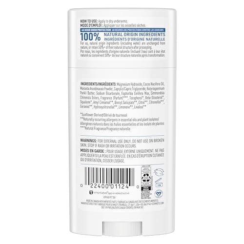 Schmidt's Fresh Rain & Birch, desodorante sin aluminio, ingredientes naturales veganos.