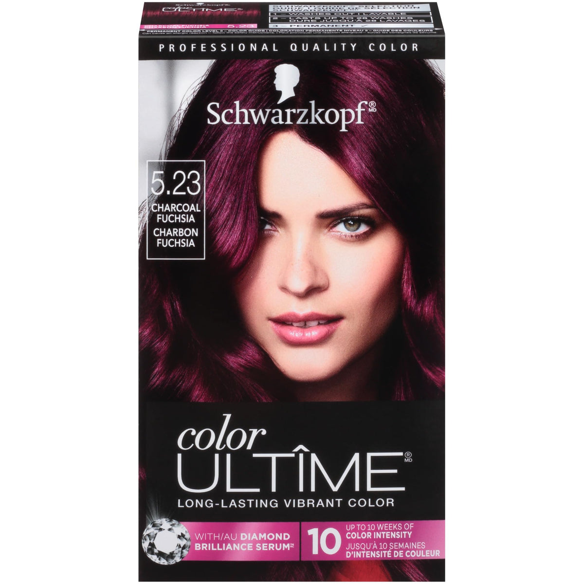 Schwarzkopf Color Ultime color cream for Charcoal Fuchsia delivers vibrant, long-lasting coverage.
