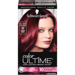 Schwarzkopf Color Ultime Ruby Red dye kit for vibrant, long-lasting color