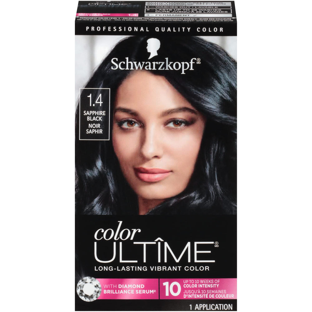 Schwarzkopf Color Ultime Sapphire Black color-cream for vibrant, fade-resistant coverage