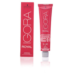 Schwarzkopf Igora Royal 5-00 developer bottle paired with color cream for reliable results.