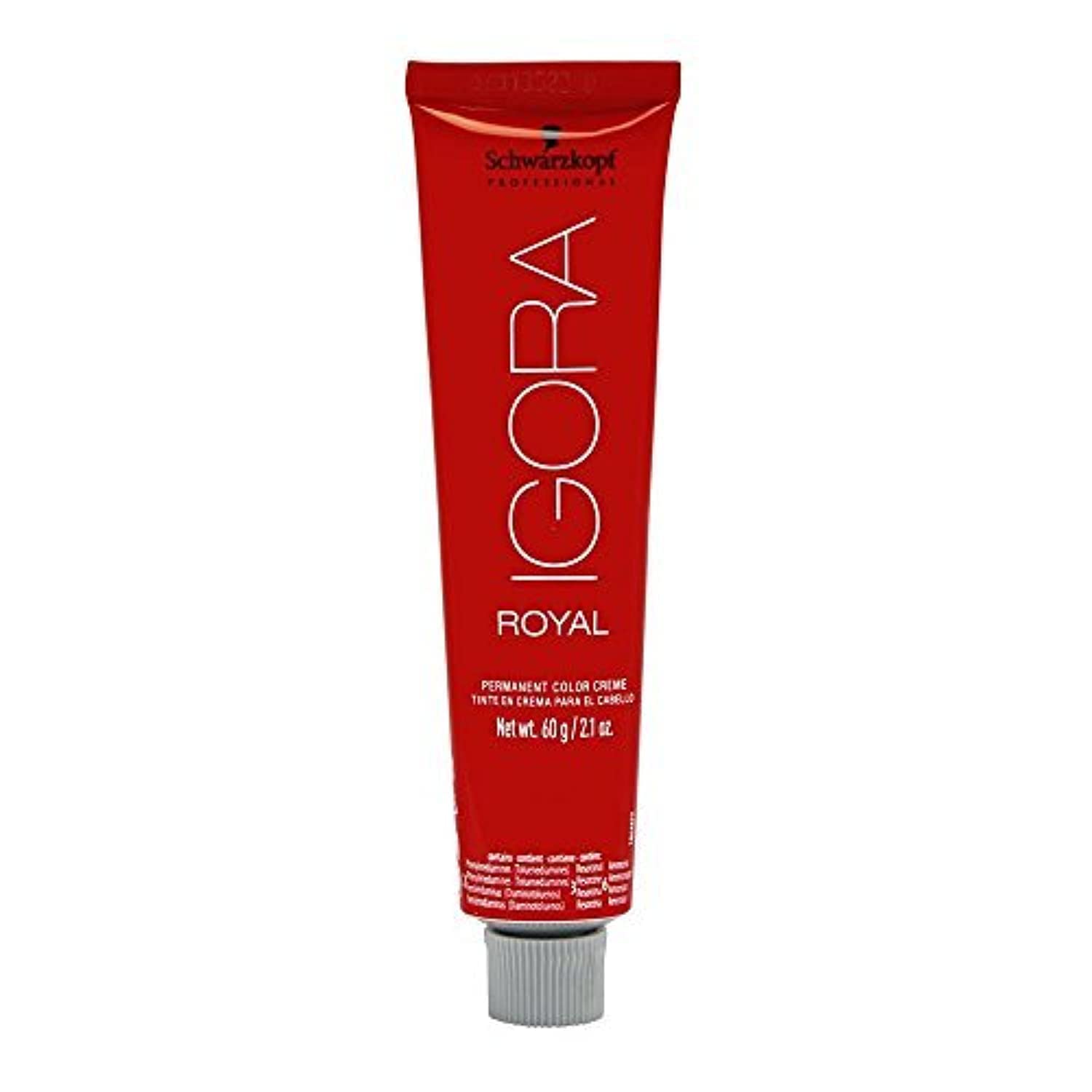 Schwarzkopf Igora Royal 5-1 bottle showing light ash brown shade for even coverage.