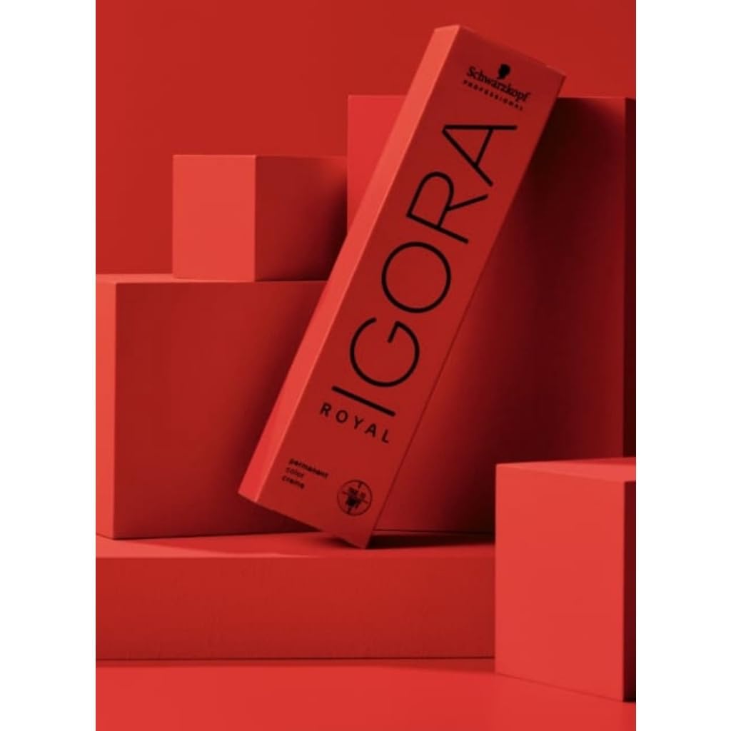 Schwarzkopf Igora Royal 6-1 Dark Blonde Cendre packaging presents a compact permanent color kit