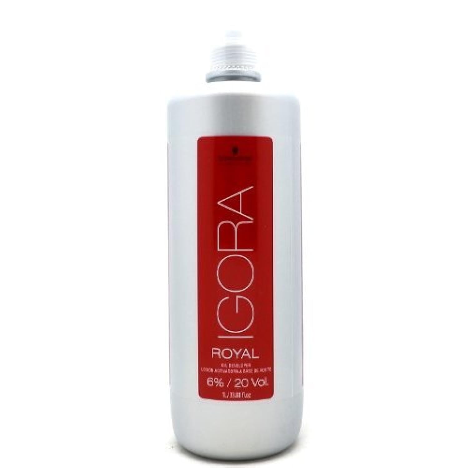 Schwarzkopf Igora Royal 6% 20 Vol developer bottle ready for professional color applications