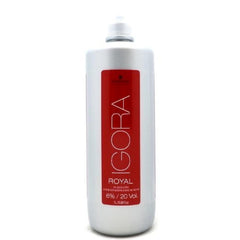 Schwarzkopf Igora Royal 6% 20 Vol developer bottle ready for professional color applications