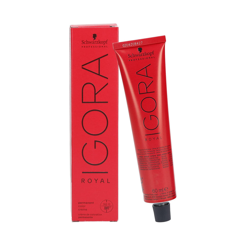 Schwarzkopf Igora Royal Color Creme 6-65 swatch during application for strong gray coverage.